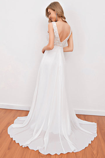 Vestido de noiva bordado branco
